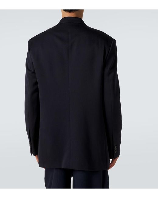 Loewe Blue Double-Breasted Wool Blazer for men
