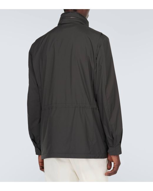 Loro Piana Black Traveller Cashmere-lined Windmate® Jacket for men