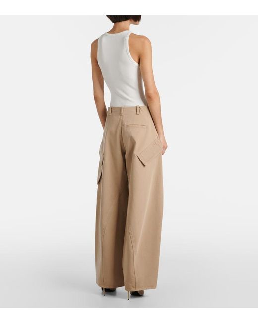Alaïa Natural Cotton Cargo Pants