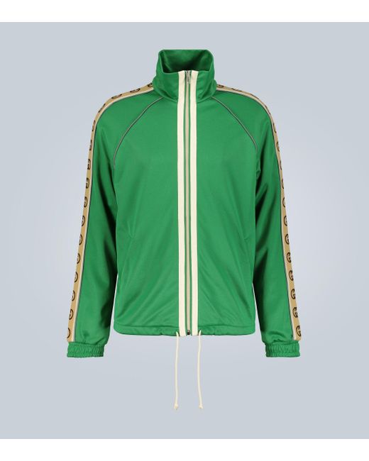 Veste en jersey technique oversize Gucci pour homme en coloris Green