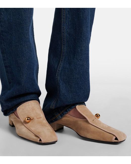Herbert Levine Natural Showtime Suede Loafer Pumps