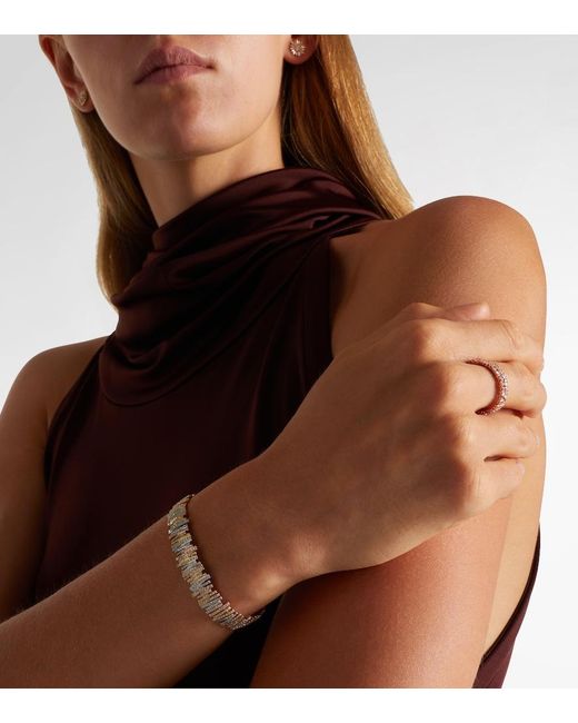 Suzanne Kalan White Classic Milli 18Kt, Rose, And Bangle With Diamonds