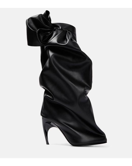 Botas altas de piel Alexander McQueen de color Black