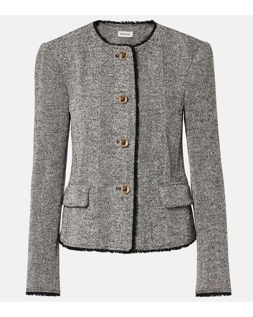 Jonathan Simkhai Gray Ivie Herringbone Jacket
