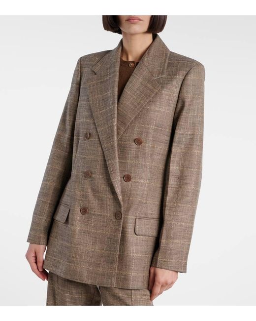 Joseph Brown Castel Checked Wool-Blend Blazer