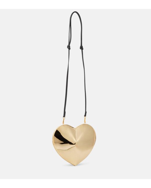 Alaïa Metallic Le Couer Heart-shaped Brass Shoulder Bag