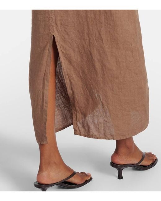 Velvet Brown Maeve Linen Kaftan