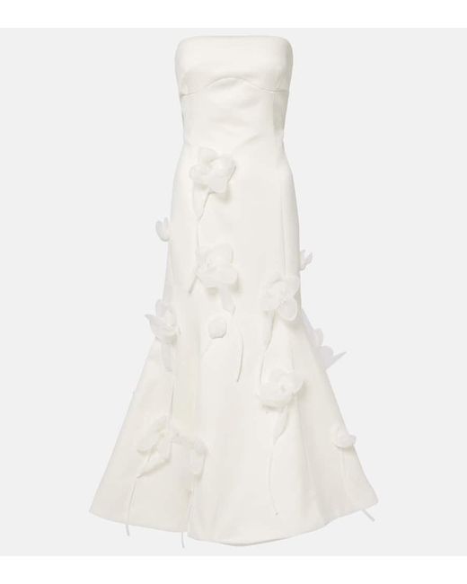Robe Midi De Mariee A Fleurs ROTATE BIRGER CHRISTENSEN en coloris White