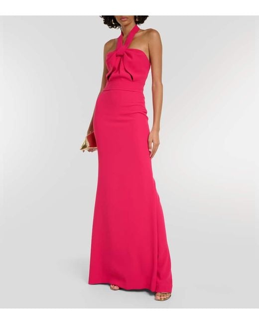 Elie Saab Pink Robe Aus Crepe