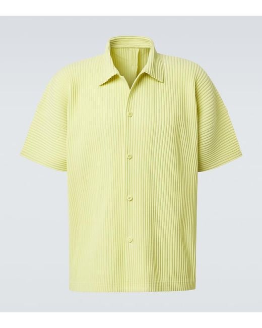 Homme Plissé Issey Miyake Yellow Monthly Colors: May Pleated Shirt for men