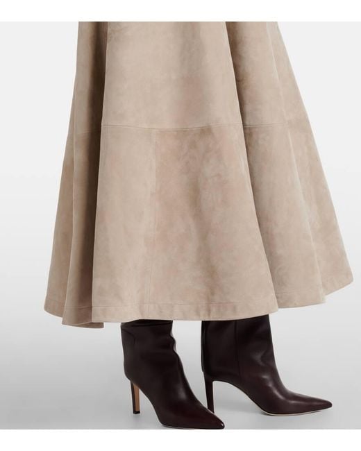Jupe Longue Varda En Daim Altuzarra en coloris Natural
