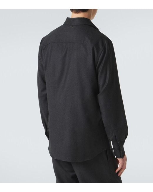 Agnona Blue Wool Shirt for men
