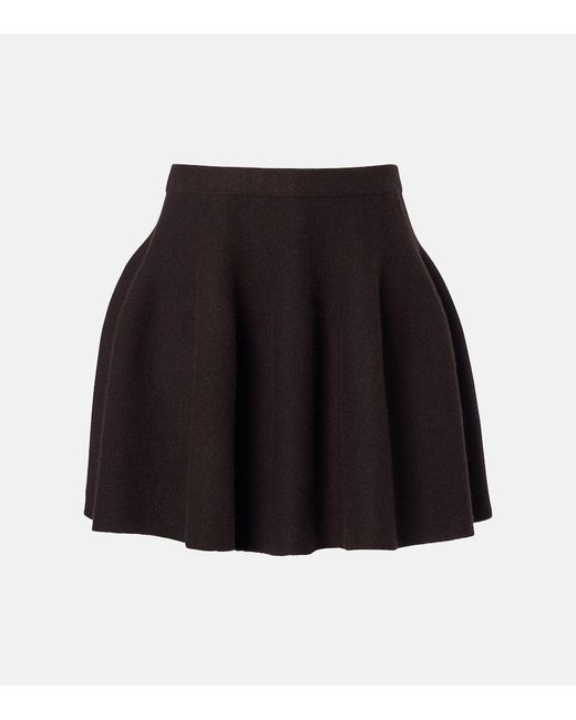 Lisa Yang Black Wren Cashmere Miniskirt