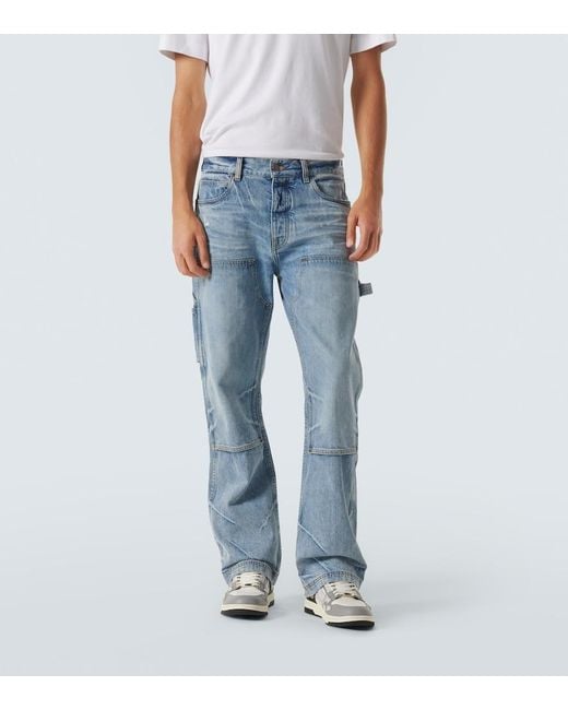 Amiri Mid-Rise Straight Jeans in Blue für Herren