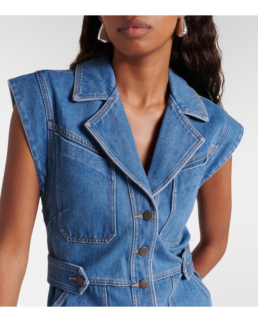 Veronica Beard Blue Jax Denim Shirtdress