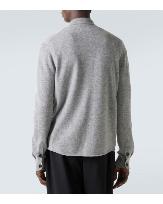 Allude Hemdjacke Aus Wolle Und Kaschmir in Gray für Herren