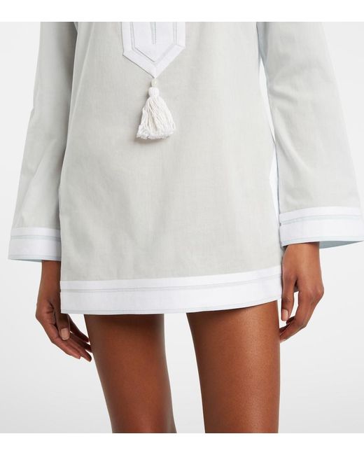 Tory Burch White Cotton Kaftan