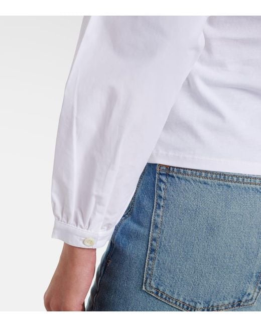 FRAME White Bluse Aus Baumwolle