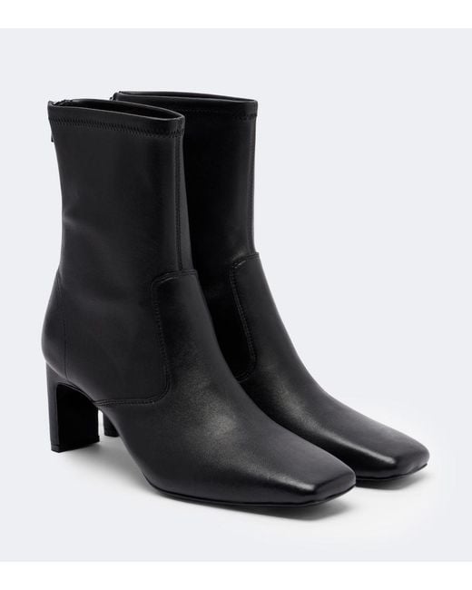 A.Emery Black Torres Leather Ankle Boots