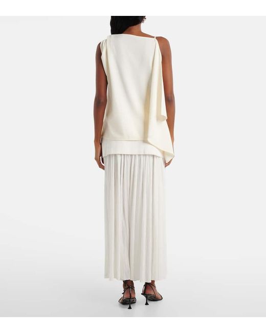 Proenza Schouler White Alyssa Draped Crepe Top