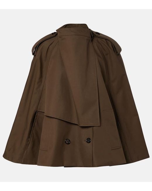 Burberry Brown Cape Aus Baumwolle