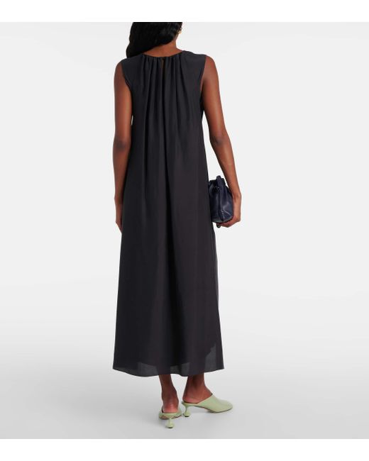 Loewe Black Luxury Chain Dress In Silk