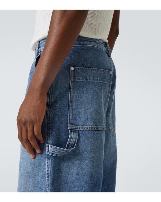 Bottega Veneta Blue High-Rise Denim Bermuda Shorts for men