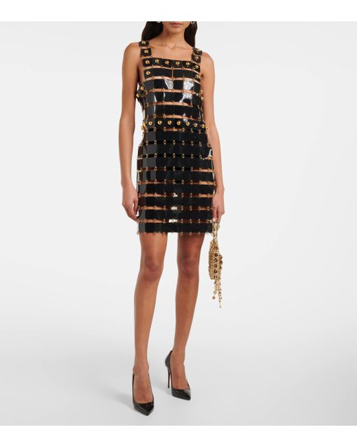 Rabanne Black Studded Minidress