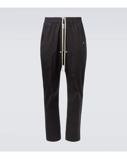 Pantalones Anchos Bela En Mezcla De Algodon Rick Owens de hombre de color Black