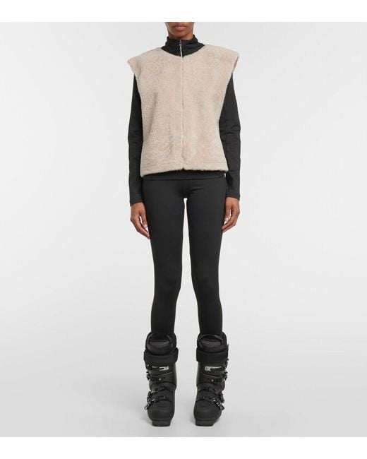 Jet Set Natural Sleeveless Shearling Vest