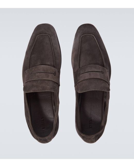 Zegna Brown L'asola Suede Loafers for men