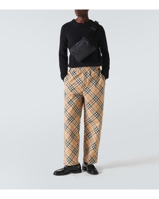 Burberry Natural Straight Trousers for men