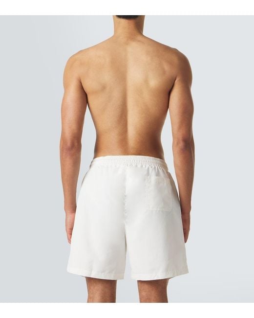 Brunello Cucinelli White Swim Trunks for men