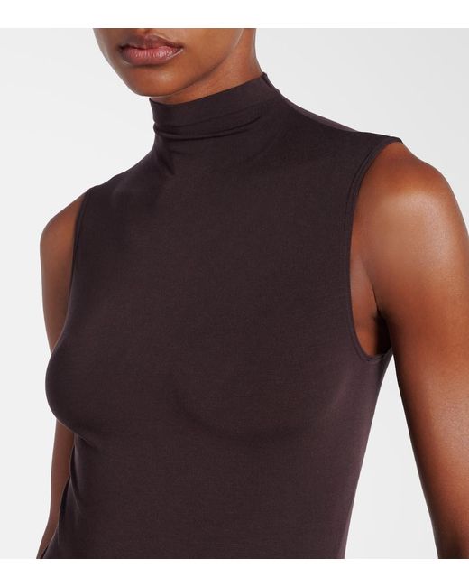 Body De Cuello Alto Wolford de color Brown