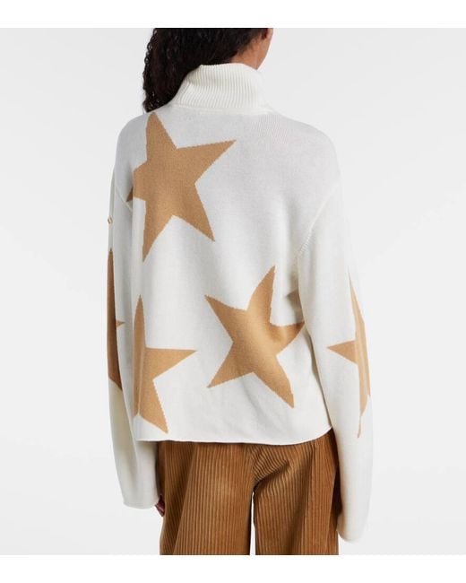 Goldbergh White Wool-Blend Turtleneck Sweater