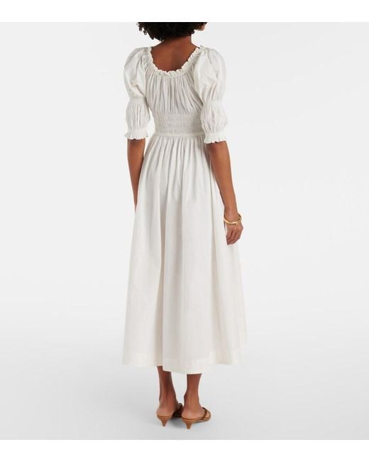 Doen White Kleid Aus Baumwolle