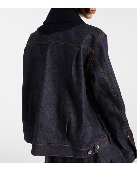 Sacai Blue Paneled Denim Jacket