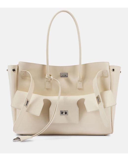 Balenciaga Natural Bel Air Medium Leather Tote Bag