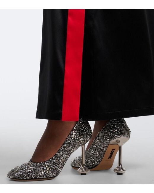 Loewe Black Toy Embellished Suede Pumps