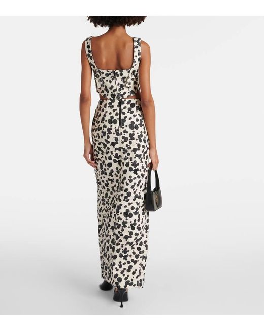 Jupe Longue Dalmatian En Jean Area en coloris White