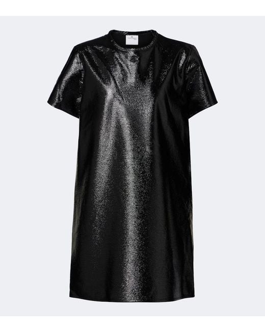 Courreges Black Vinyl Minidress
