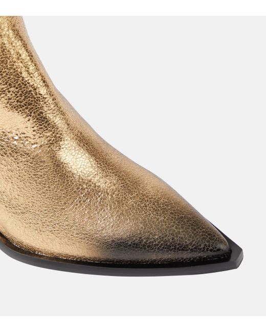 Dorothee Schumacher Natural Metallic Leather Ankle Boots
