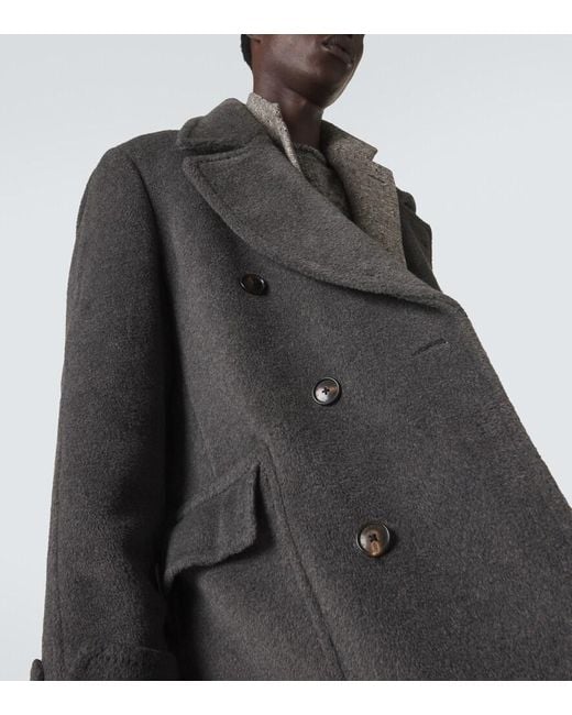 Umit Benan Black Gianni Alpaca And Wool Coat for men