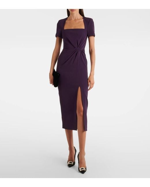 Roland Mouret Purple Midikleid Aus Cady