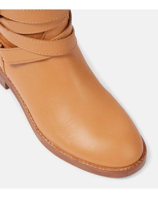 Bottes Anim En Daim Et Cuir See By Chloé en coloris Brown