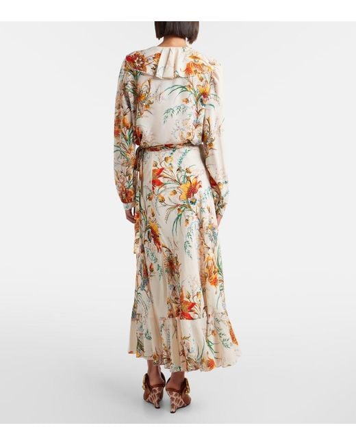 Etro White Floral Wrap Skirt