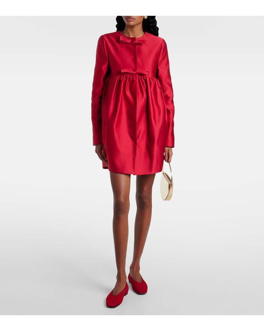 Giambattista Valli Red Mantel Aus Satin