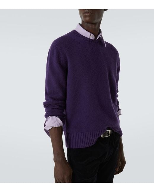 Tom Ford Blue Cashmere Sweater for men