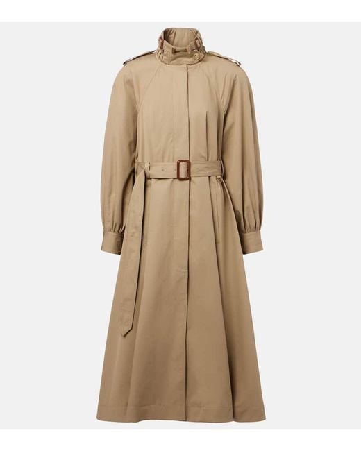 Chloé Natural Cotton Gabardine Trench Coat
