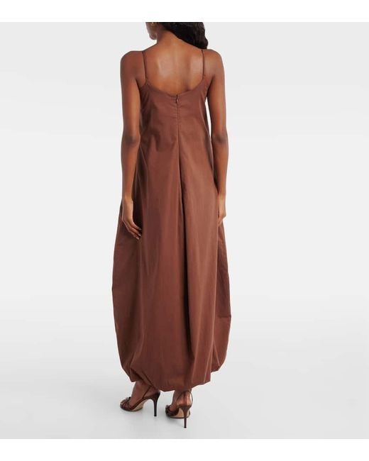 Faithfull The Brand Brown Aniela Cotton Maxi Dress